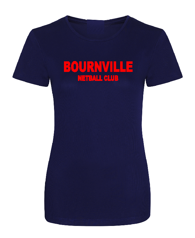 Bournville Netball Club Training T-shirt - Ladies Fit
