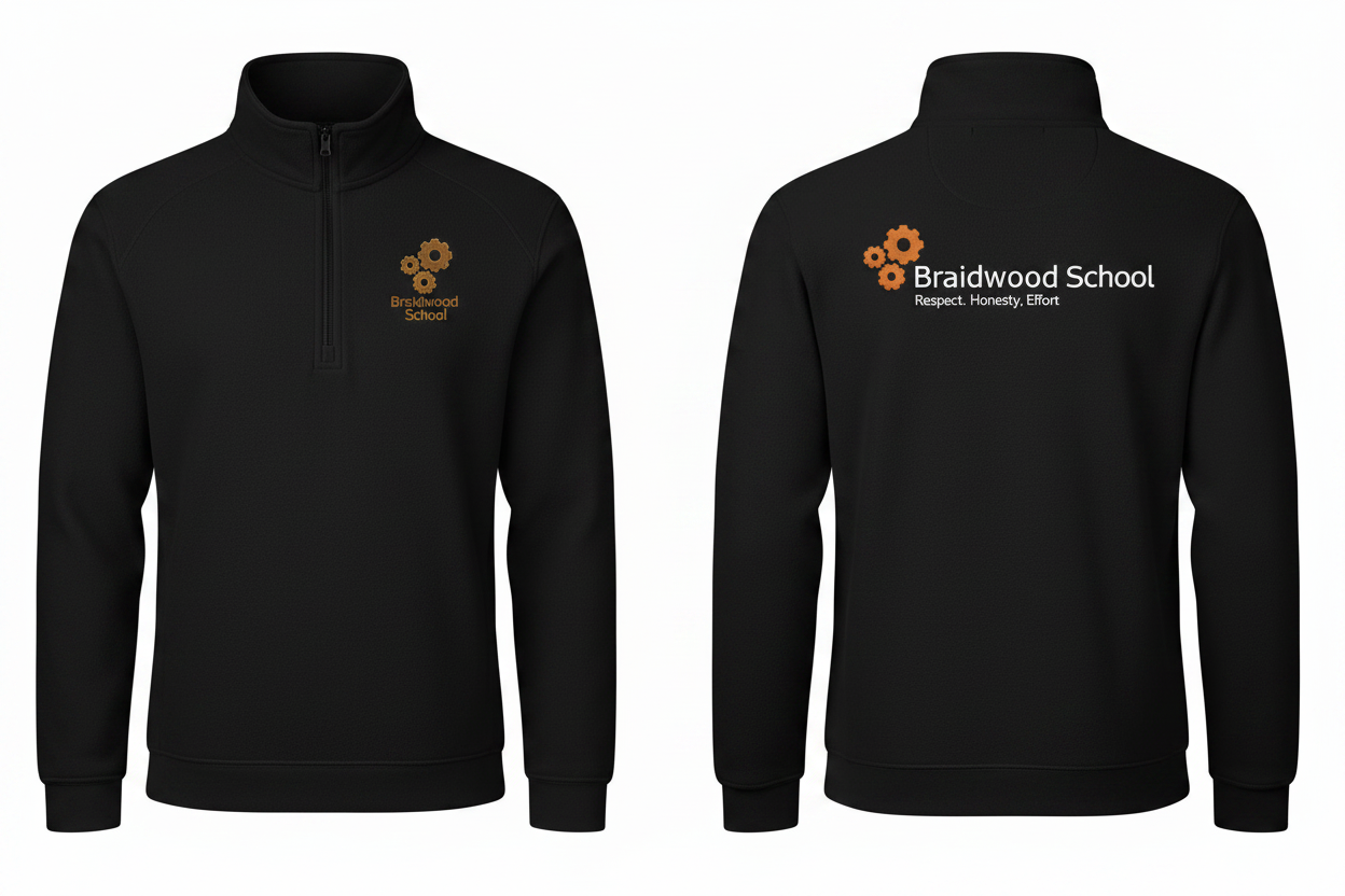 Braidwood School College 1/4 Zip Midlayer