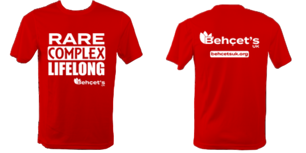 Behcets Unisex Red Cotton T-shirt