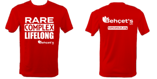 Behcets Ladies Fit Red Cotton T-shirt