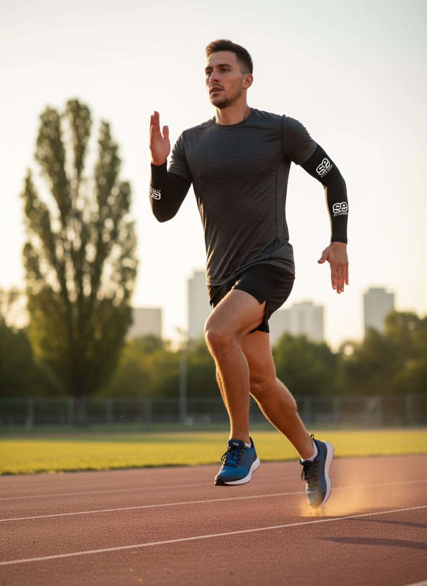 SE Fitness Runners Compression Arm Sleeves