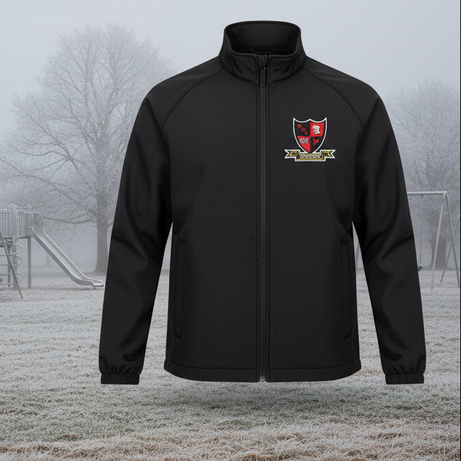 Embroidered patch with a shield design and 'PERSEVERE' banner on a black background