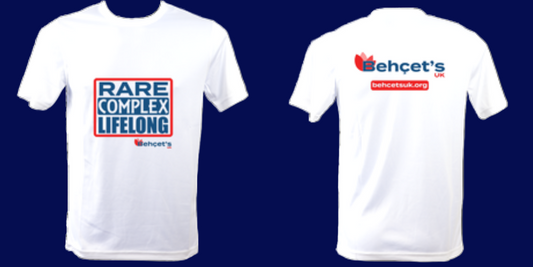 Behcets Unisex White Cotton T-shirt