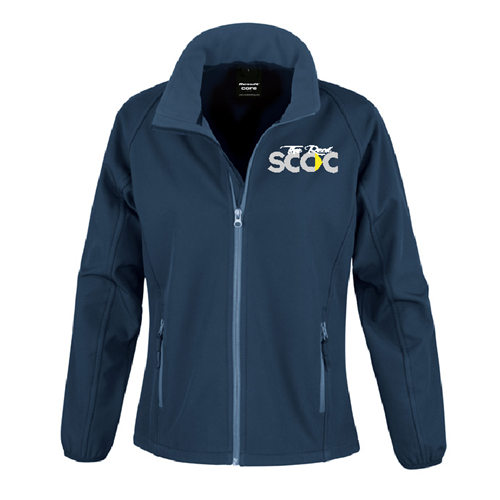 The Real Smart Car Owners Club Womens Softshell Jacket Navy/Navy
