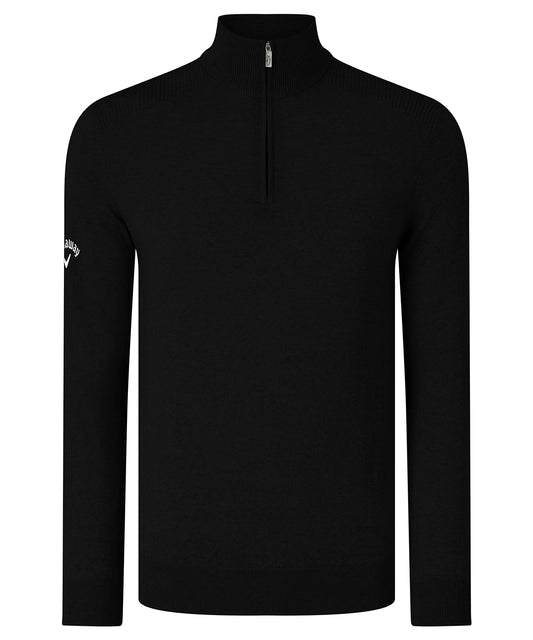 Ribbed � zip Merino sweater