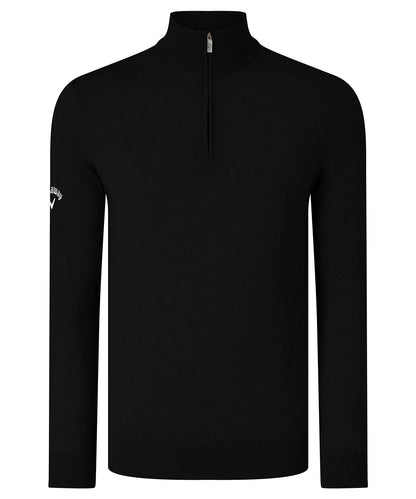 Ribbed � zip Merino sweater