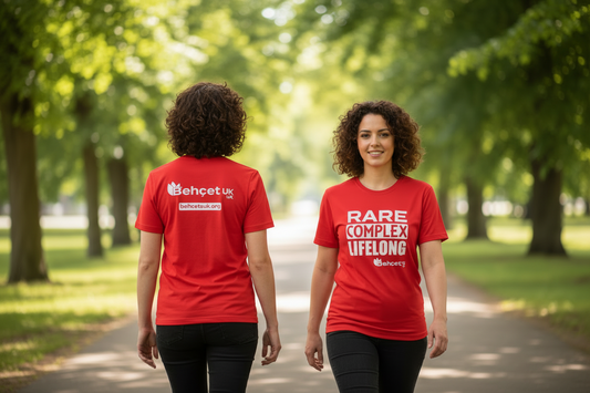 Behcets Ladies Fit Red Cotton T-shirt