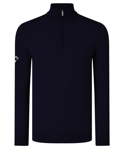 Ribbed � zip Merino sweater