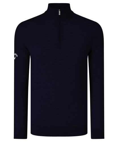 Ribbed � zip Merino sweater
