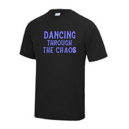 Dancing through the Chaos Jet Black Cotton T-shirt Kids