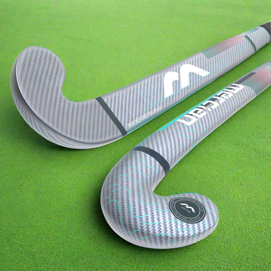 HSEVCKF7525DSH Hockey Stick EVOLUTIONCKF75_DSH_Teal_2 Sticks Angled Head to Handle