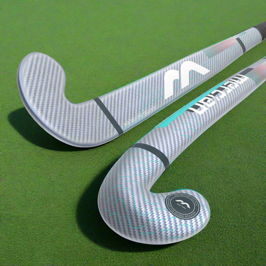 HSEVCKF7525ULT Hockey Stick EVOLUTION CKF75 UltimateV2_Teal_2 Sticks Angled Head to Handle