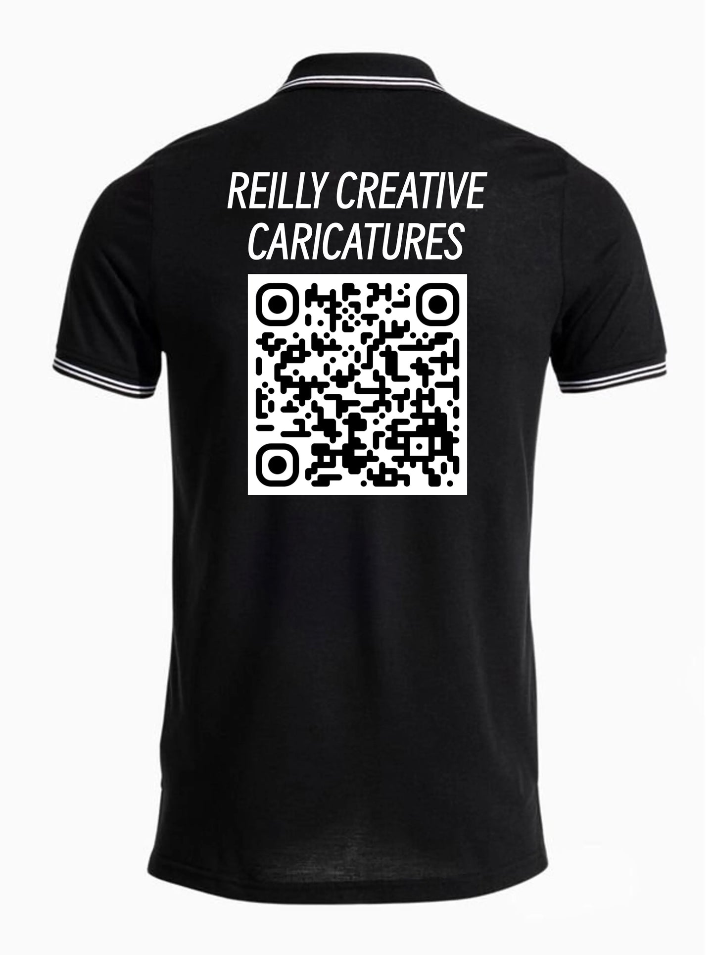 Reilly Creative Caricutures - Men's classic fit tipped polo
