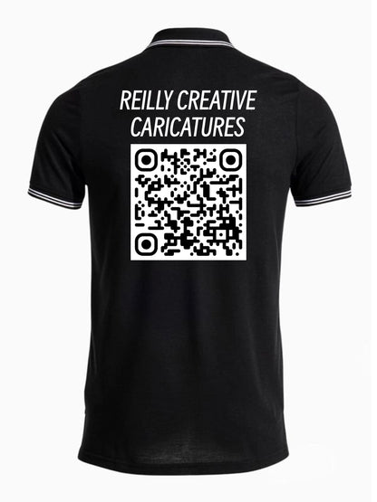 Reilly Creative Caricutures - Men's classic fit tipped polo