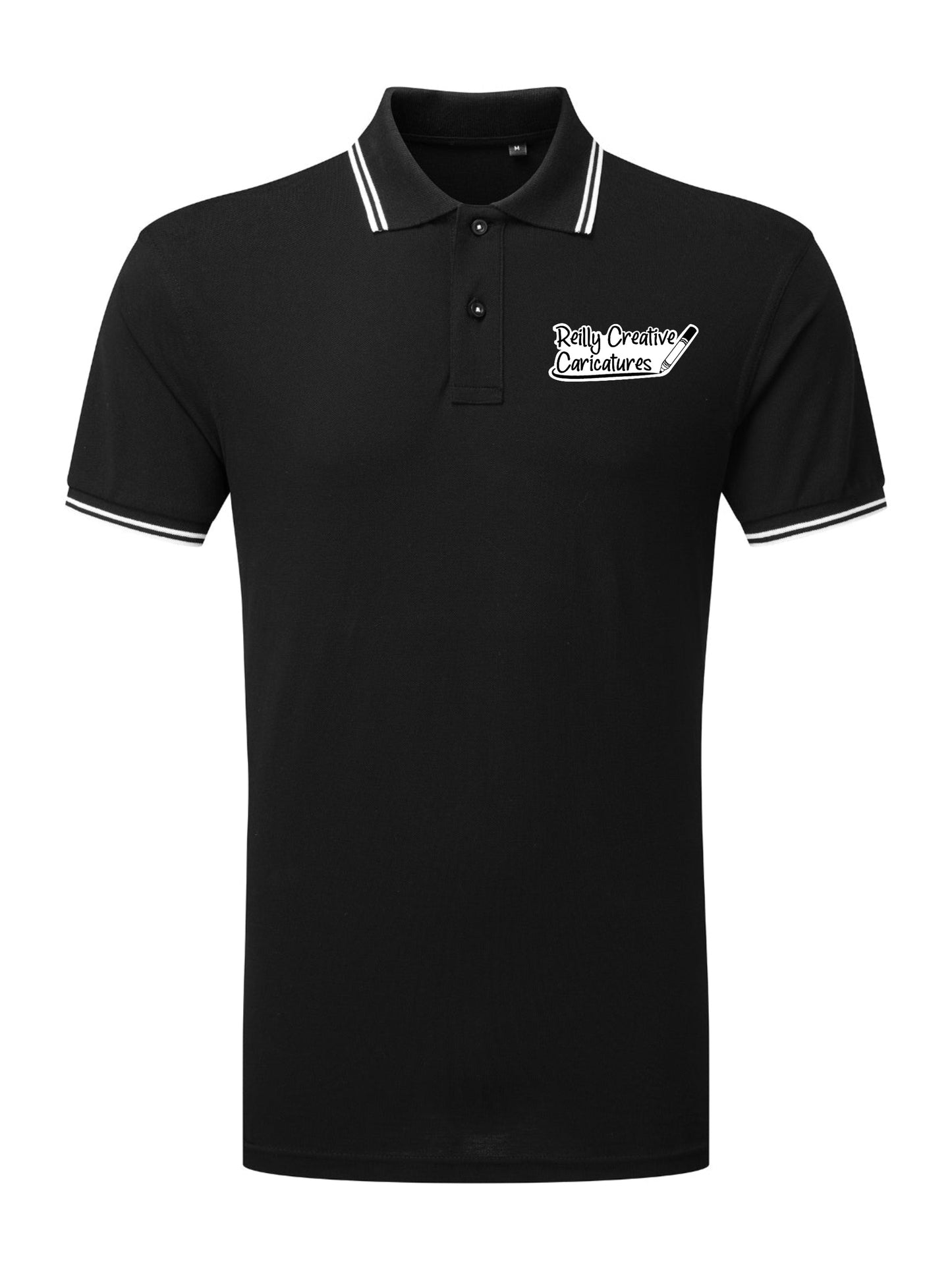 Reilly Creative Caricutures - Men's classic fit tipped polo