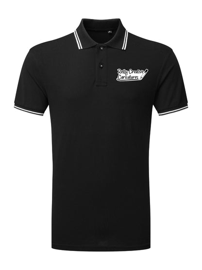 Reilly Creative Caricutures - Men's classic fit tipped polo