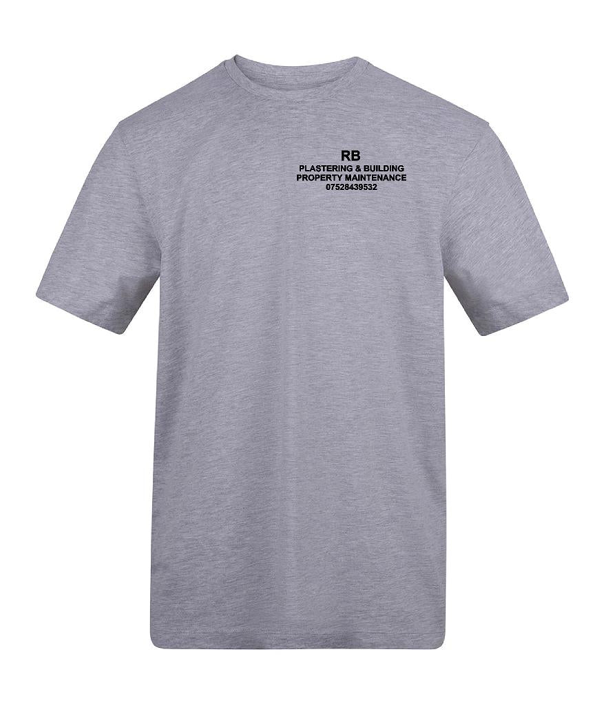 RB Plastering Heather Grey T-Shirt - Polyester