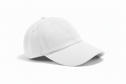 White Brushed Cotton cap - Senior