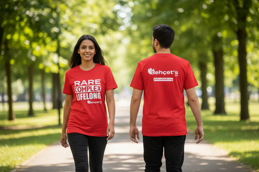 Behcets Unisex Red Cotton T-shirt