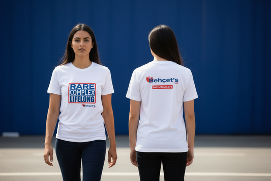 Behcets Ladies Fit White Cotton T-shirt