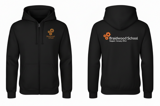 Braidwood School College zipped hoodie