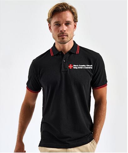 Black Country Circuit Contrast Polo - Mens Fit