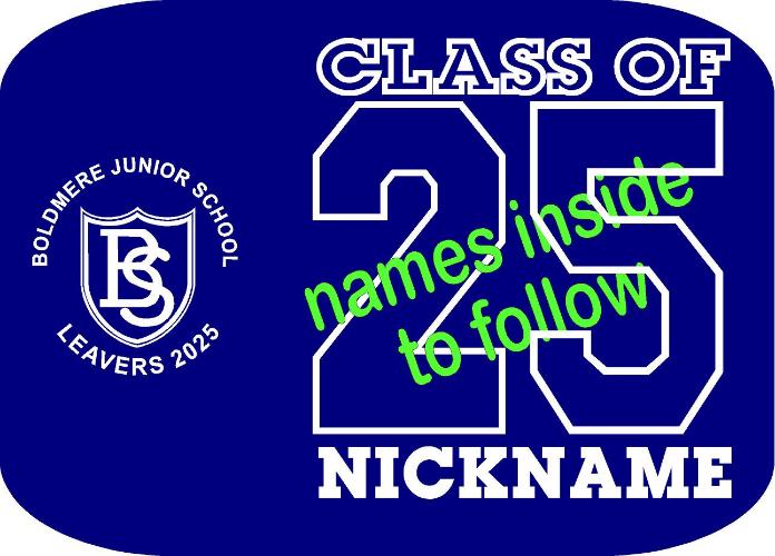 Boldmere Junior School Leavers Zipped Hoodies
