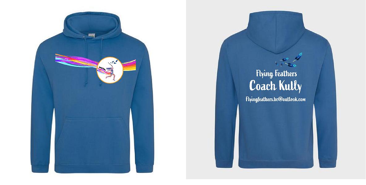 Flying Feathers Tropical Blue Hoodie