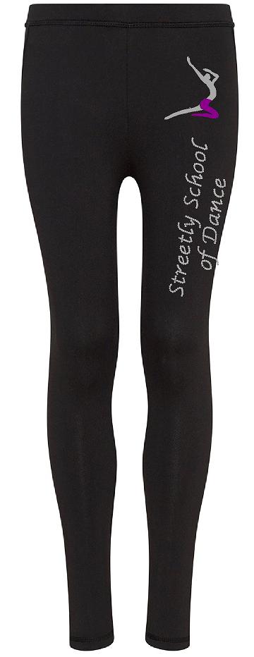 Streetly School of Dance Black leggings - Junior