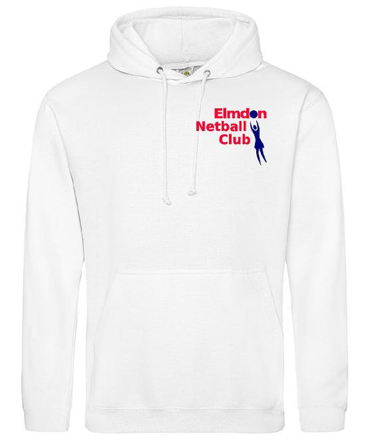 Elmdon Netball Club White hoodie - Adults