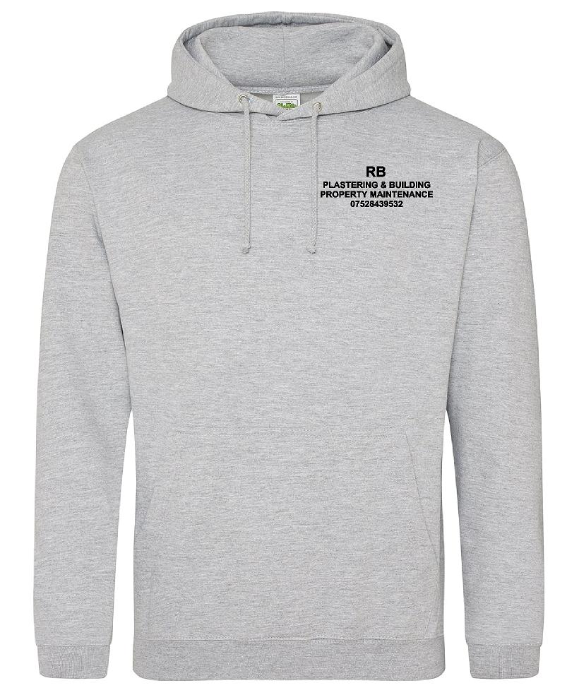 RB Plastering Heather Grey Hoodie