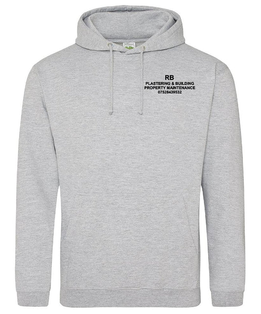 RB Plastering Heather Grey Hoodie