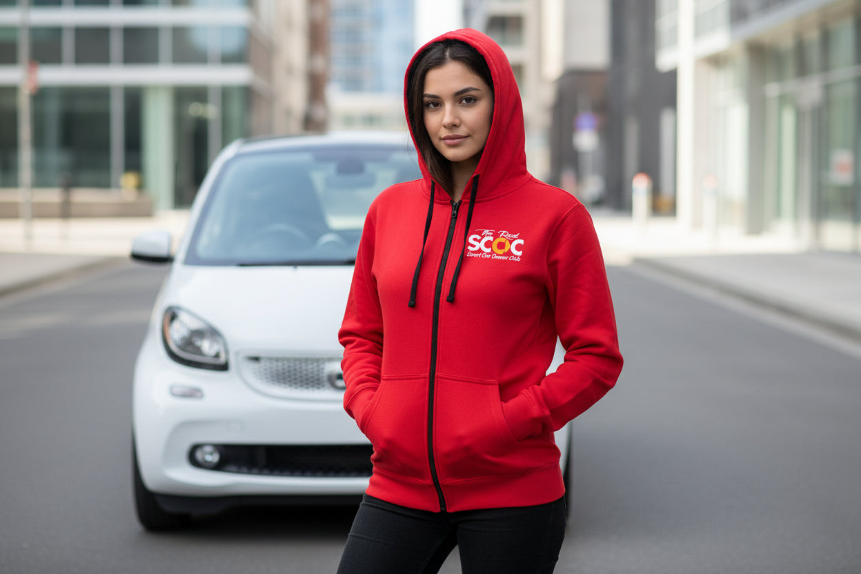 The Real Smart Car Owners Club - Zipped Contrast Hoodie