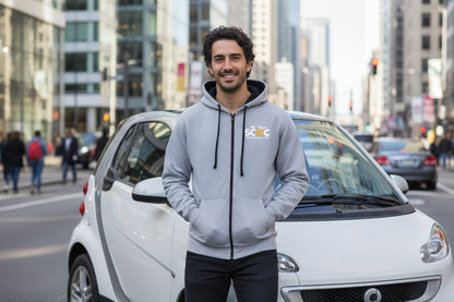 The Real Smart Car Owners Club - Zipped Contrast Hoodie