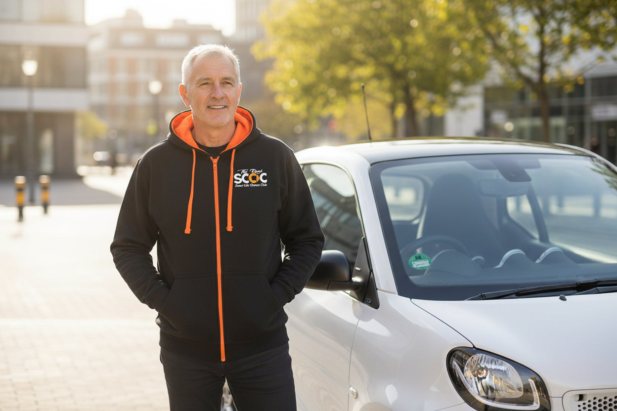 The Real Smart Car Owners Club - Zipped Contrast Hoodie