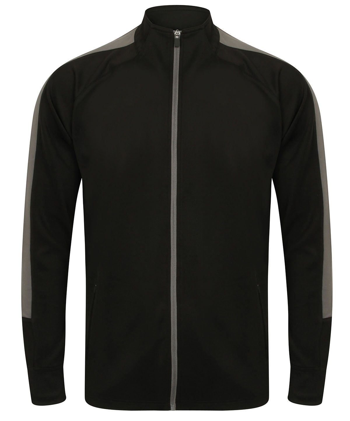 Knitted Track Jacket Black/Gun Metal - Seniors