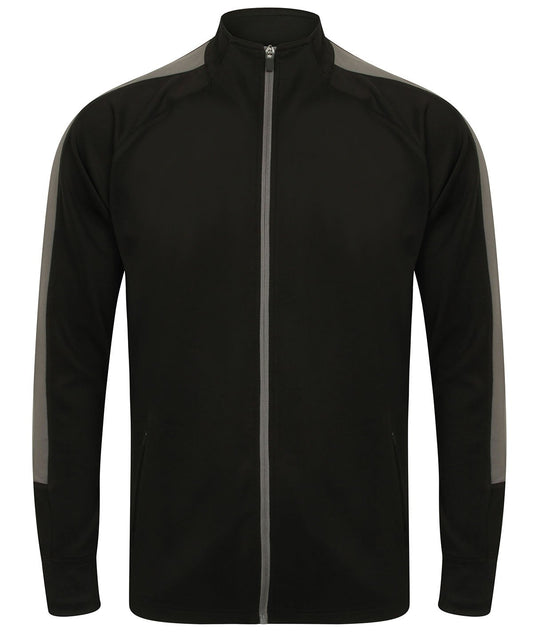Knitted Track Jacket Black/Gun Metal - Seniors