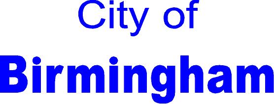 City of Birmingham Blue Text