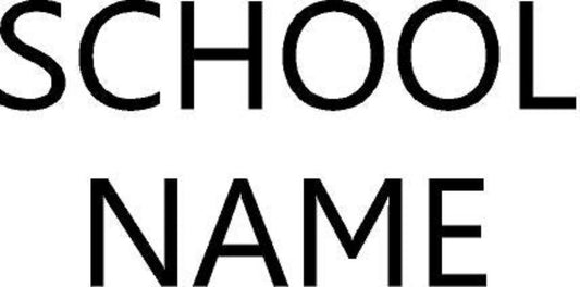 School Name on the Back