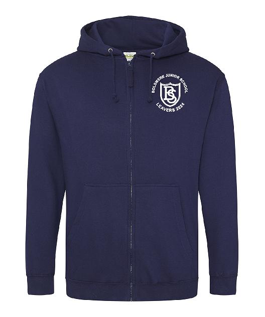Boldmere Junior School Leavers Zipped Hoodies  WITH NAME