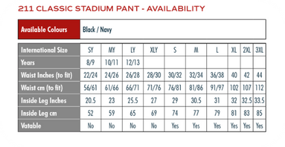 Black Track bottoms (like Stadium Pants)
