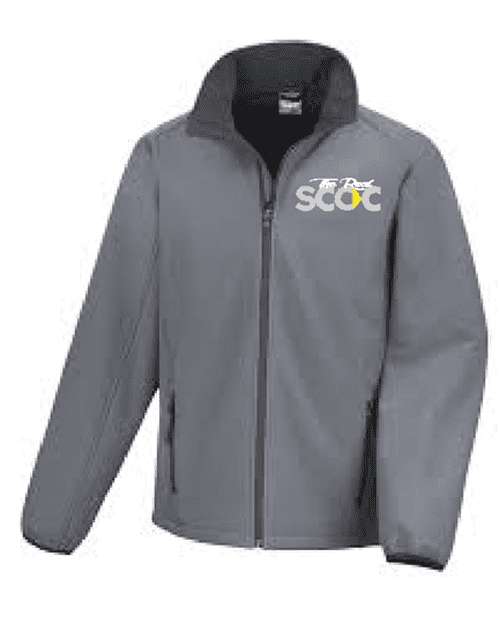The Real Smart Car Owners Club Womens Softshell Jacket Charcol/Black