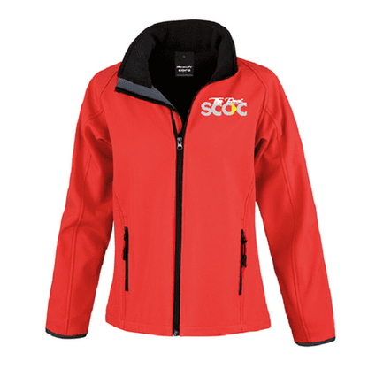 The Real Smart Car Owners Club Womens Softshell Jacket Red/Black