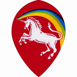 Unicorn Dart Flights - Core 75 - Rainbow red